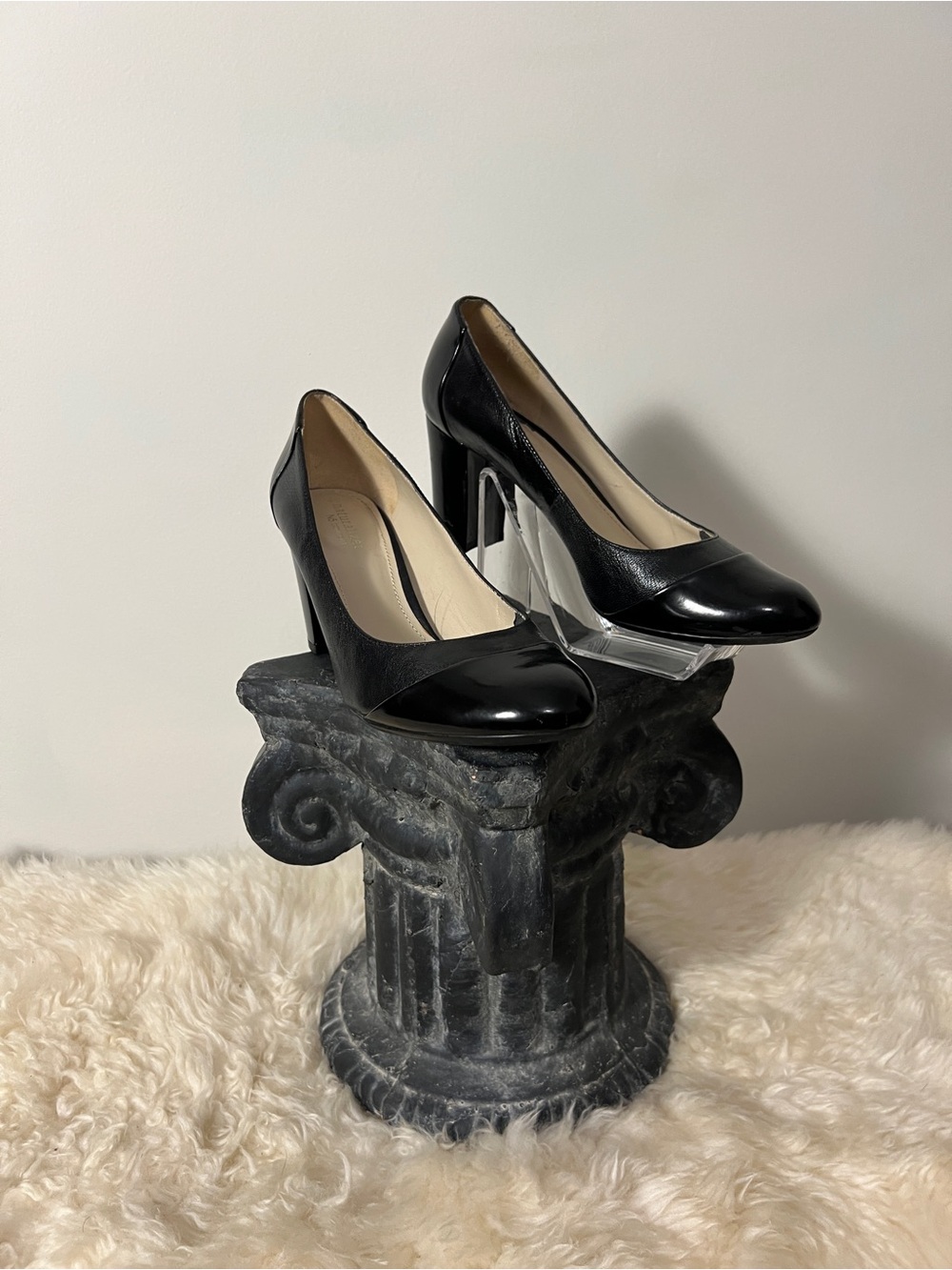 Naturalizer Black Classic Women's Block Heel Pump, Size 8